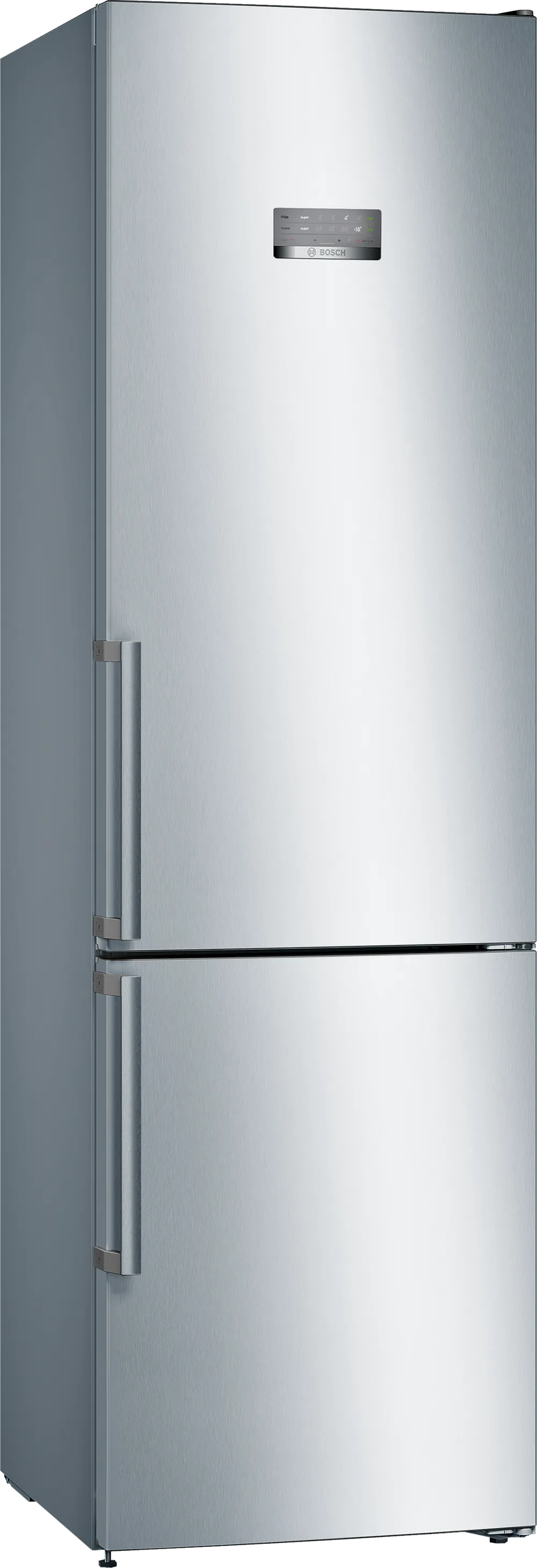 BOSCH KGN397LEQ Series 4 Freestanding Bottom Mount Refrigerator 203 x 60 cm Metal Look, Total No Frost