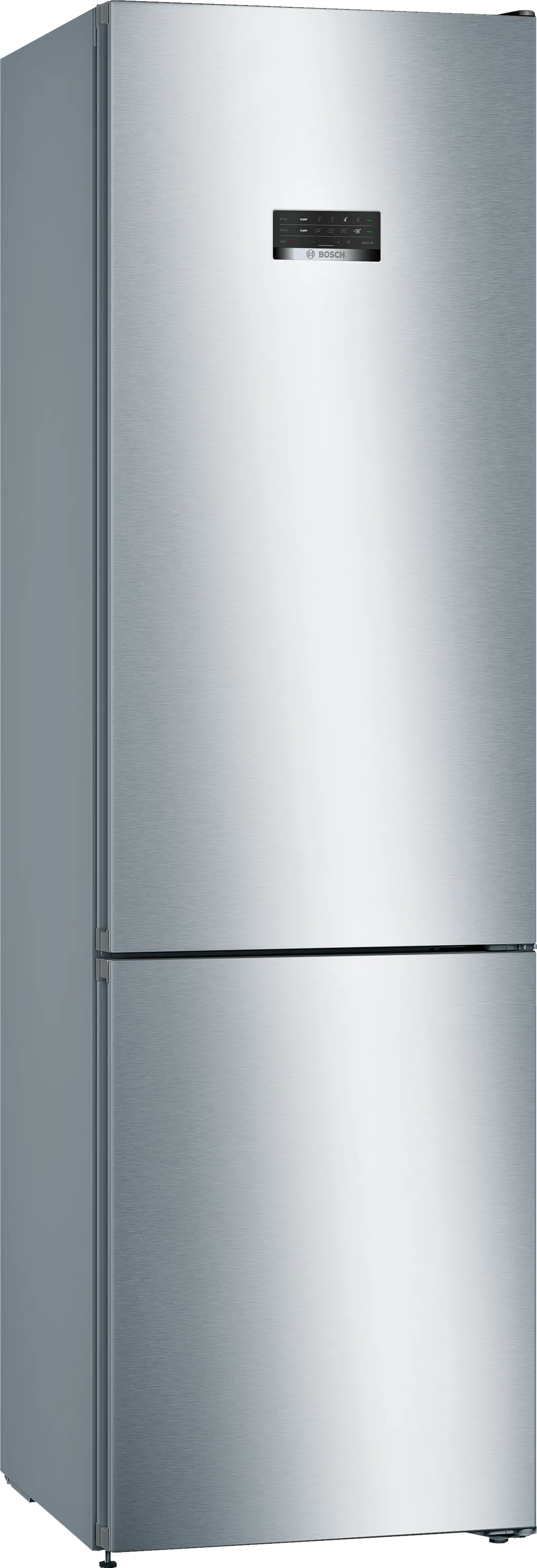 BOSCH KGN39MLEB Series 4 Freestanding Bottom Mount Refrigerator 203 x 60 cm Metal Look, Total No Frost