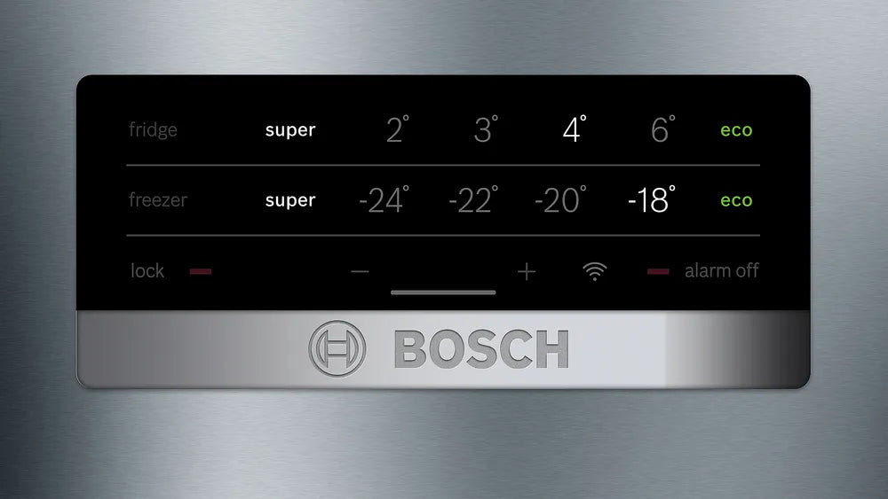 BOSCH KGN493LDC Series 4 Freestanding Bottom Mount Refrigerator 203 x 70 cm Metal Look, Total No Frost