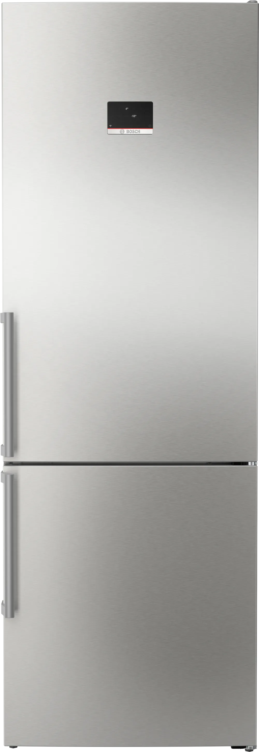 BOSCH KGN49AICT Series 6 Freestanding Bottom Mount Refrigerator 203 x 70 cm Brushed Steel Anti-Fingerprint, Total No Frost