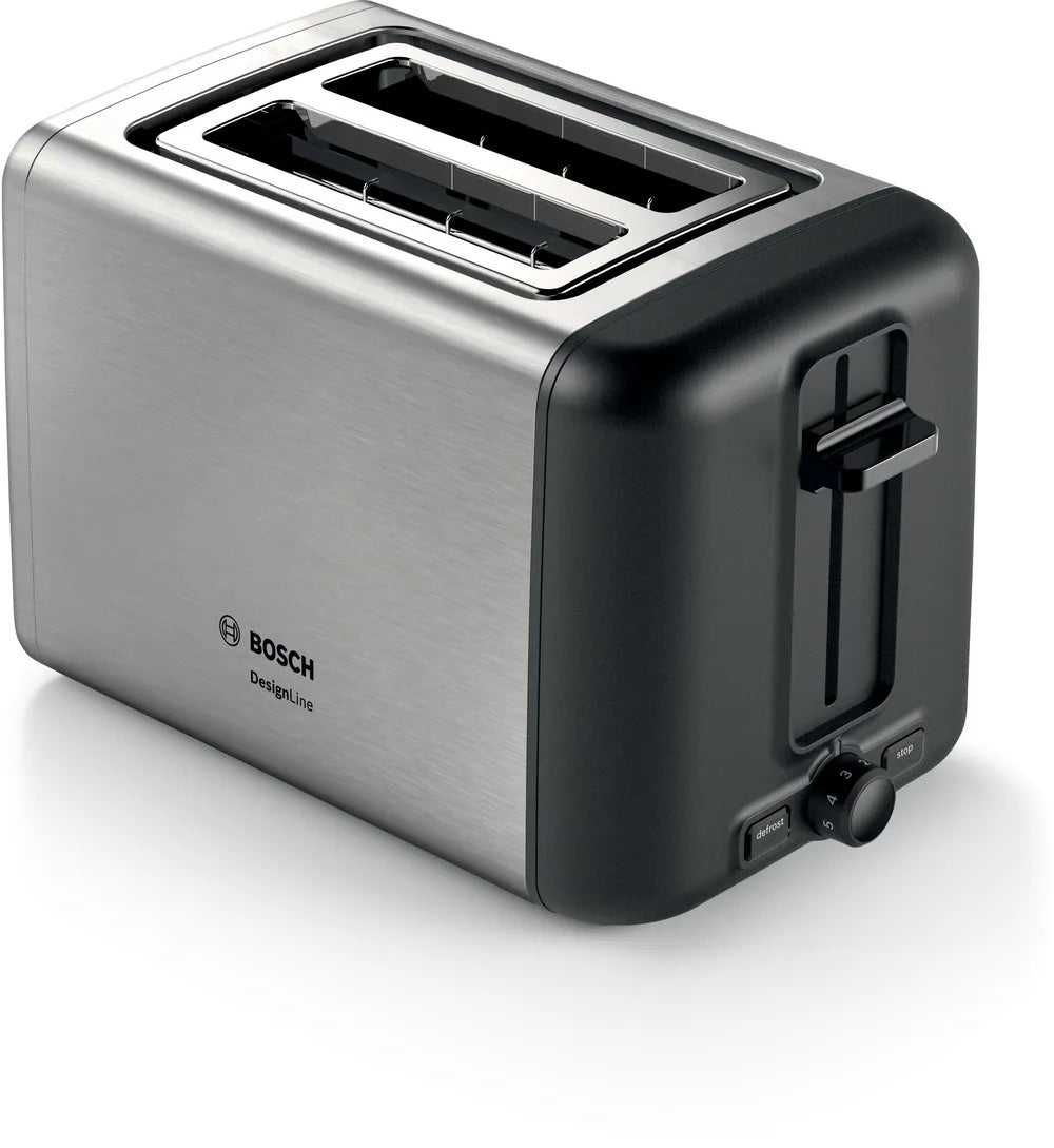 BOSCH TAT3P420GB DesignLine Compact Toaster, Stainless Steel