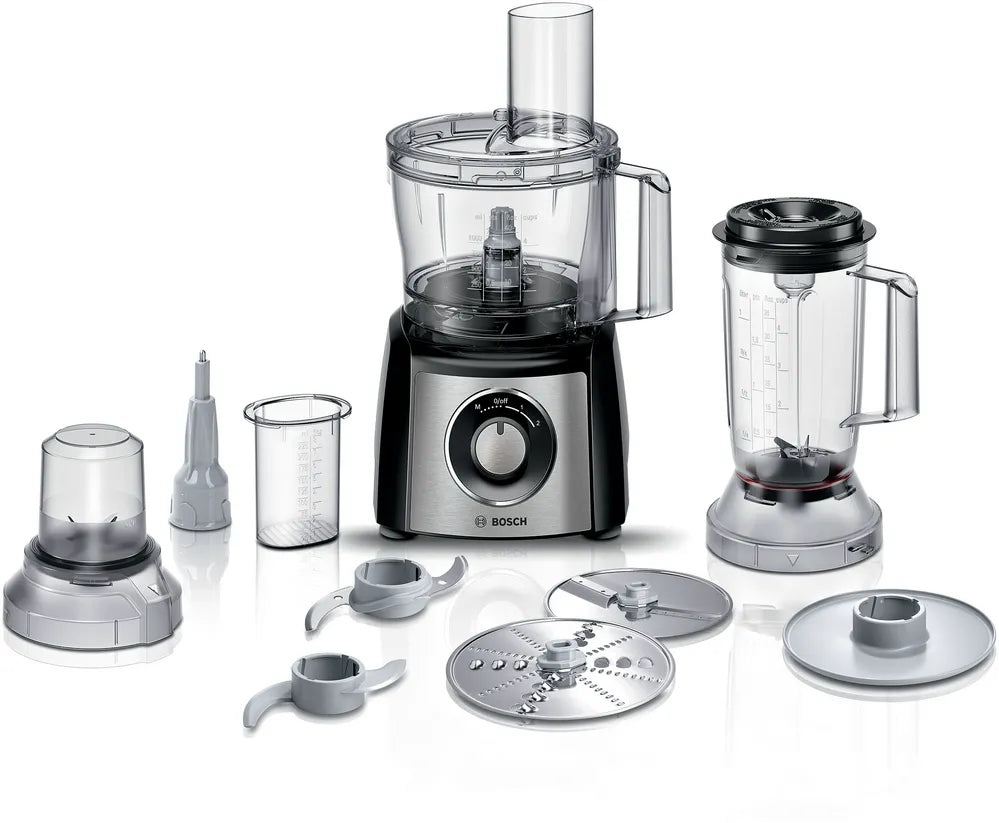 BOSCH MCM3501M Food Processor MultiTalent 3 800 W Black, Brushed Stainless Steel