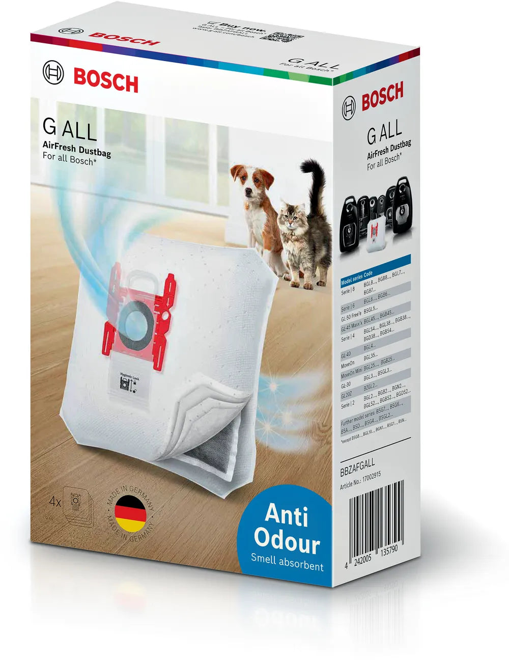 BOSCH BBZAFGALL/17002915 Dust Bag for AirFresh G ALL Vacuum Cleaners
