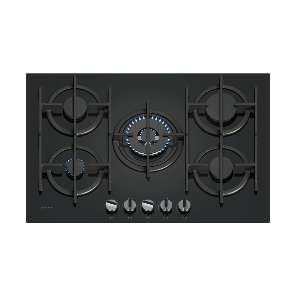 NEFF T27PIQ4S0 N 70 Built-In Gas Hobs 75 cm Tempered Glass, Black