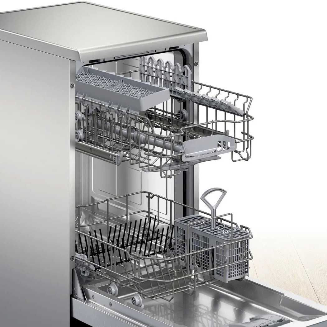 BOSCH SPS2HKI58E Series 2 Freestanding Dishwasher 45 cm Brushed Steel Anti-Fingerprint