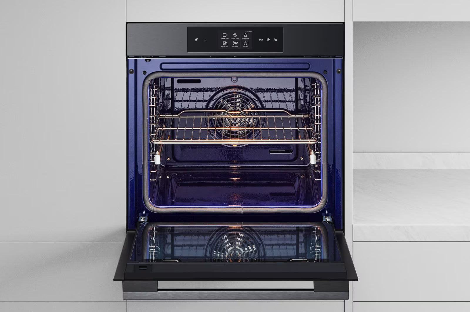 LG WSED7665B Built-In Oven with InstaView 76L, A++, Air Fry, Steam Assist, Pyrolysis,