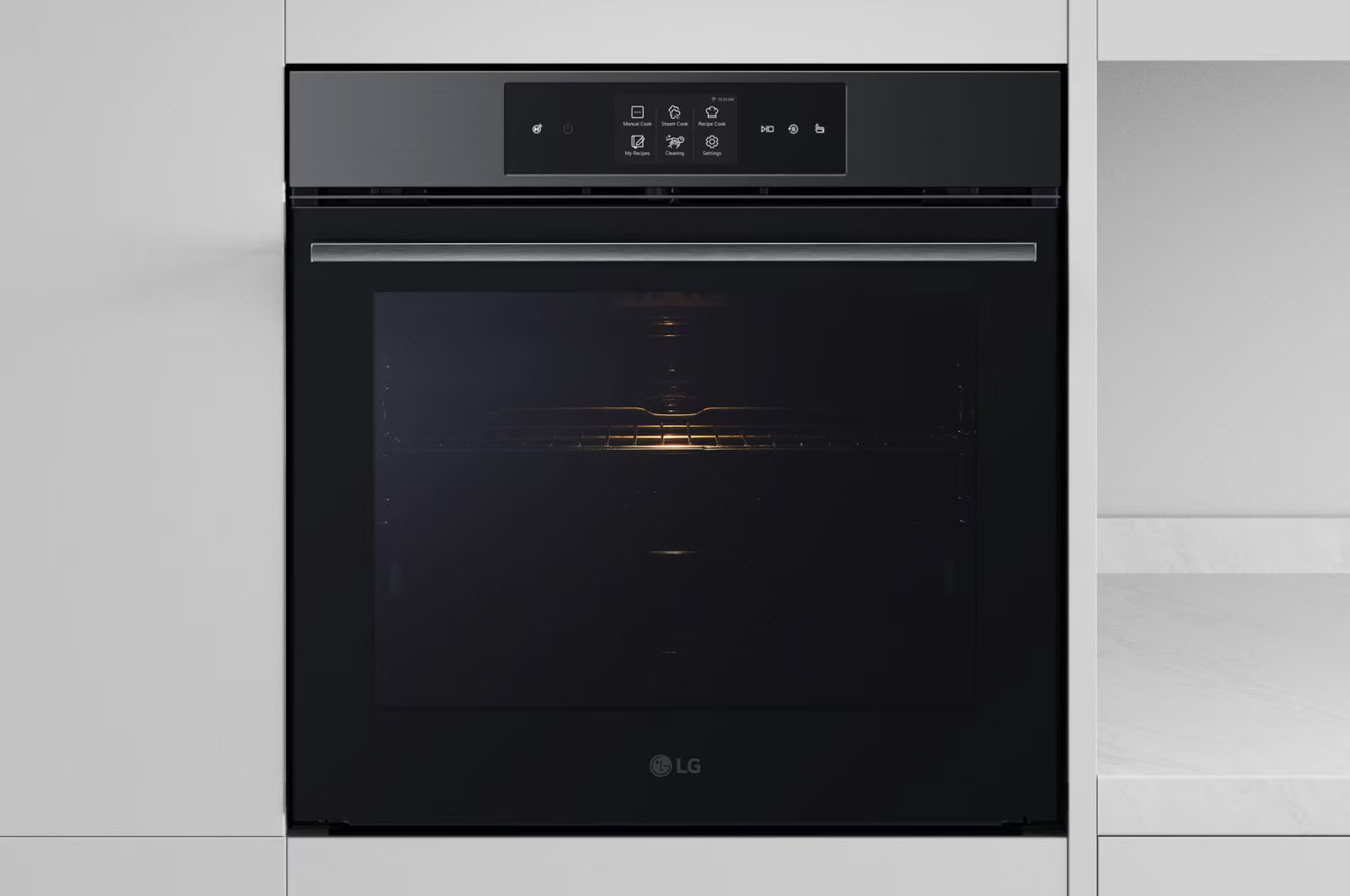 LG WSED7665B Built-In Oven with InstaView 76L, A++, Air Fry, Steam Assist, Pyrolysis,