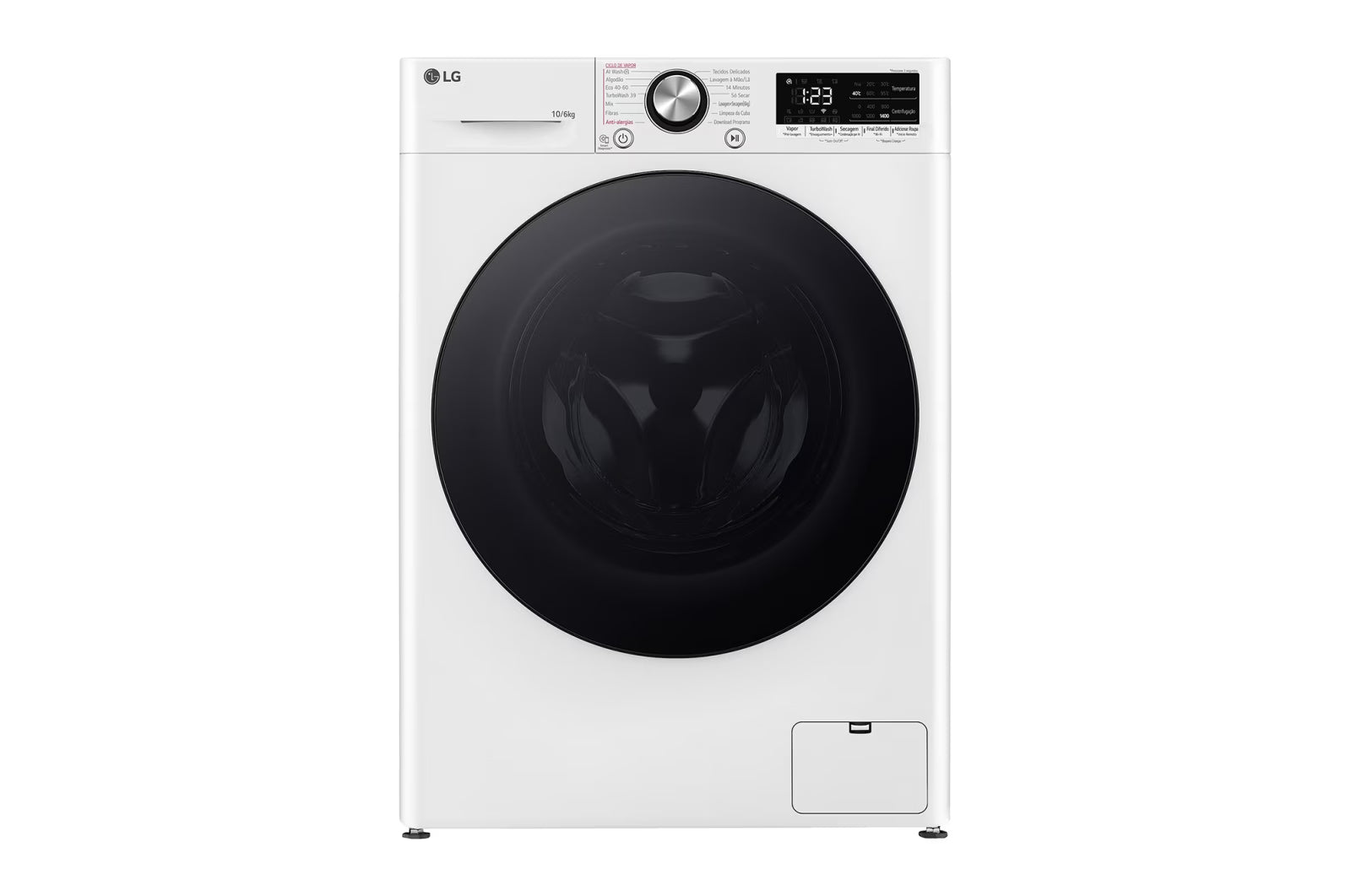 LG D4R7010TSWB Washer/Dryer, 10/6kg, AI DD, Steam, TurboWash 360