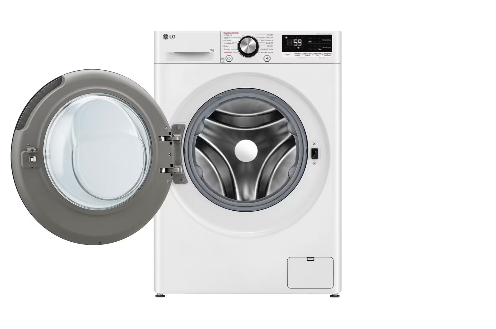 LG F4R7009TSWB Washing Machine 9kg, AI DD, Steam, TurboWash
