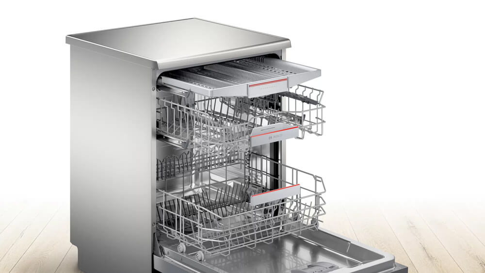 BOSCH SMS4ECI26E Series 4 Freestanding Dishwasher 60 cm Brushed Steel Anti-Fingerprint
