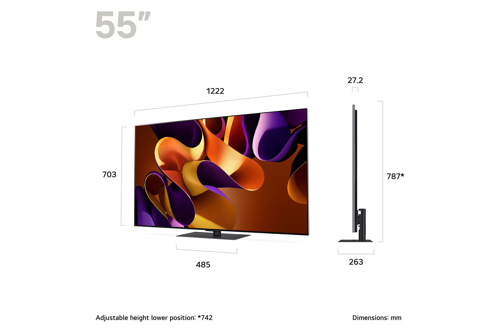 LG OLED55G46LS OLED evo AI G4 4K Smart TV 2024 - Stand version