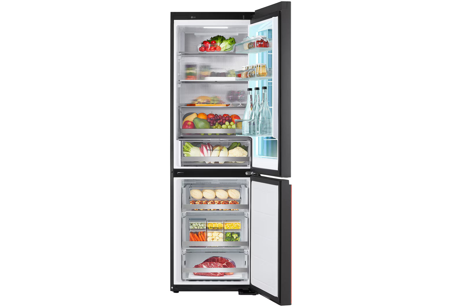 LG GBG719MDNN  MoodUP Freestanding Bottom Mount Refrigerator Total No Frost with Instaview™ 187 x 59.5 cm