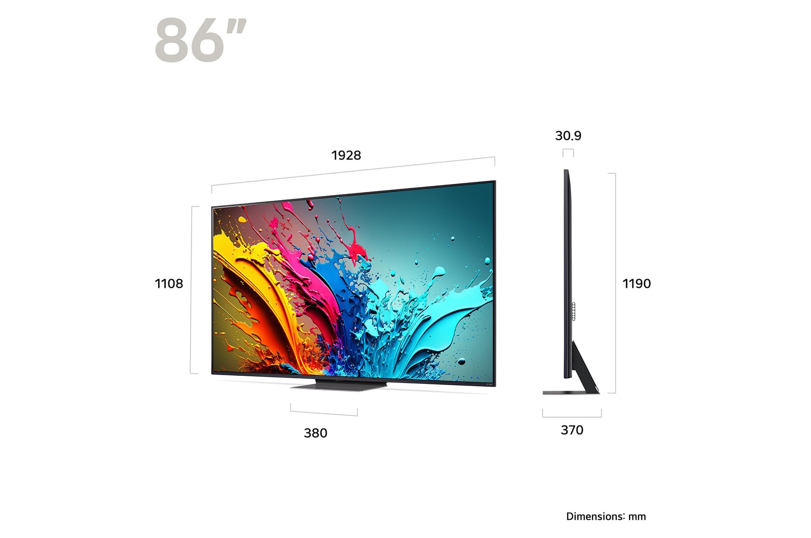 LG 86QNED86T6A Smart TV 86 Inch 4K UHD QNED HDR (2024)