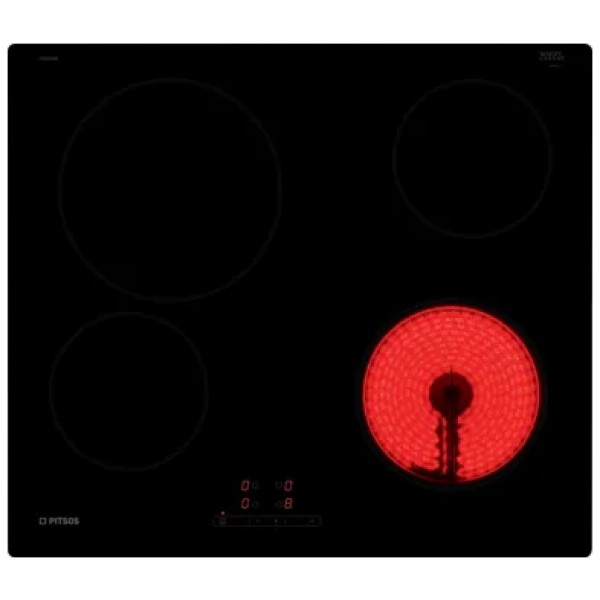 jlf electronics pitsos cre611s06 electric hobs 60 cm black built in frameless