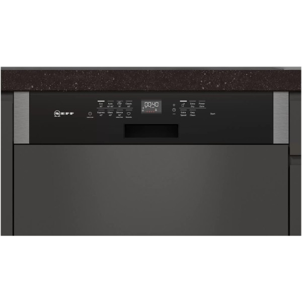 jlf electronics neff s147ecs21e no 70 semi integrated dishwasher with stainless steel visible front 60 cm