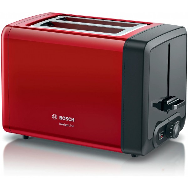 jlf electronics bosch tat4p424 electric toaster designline red