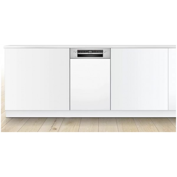 jlf electronics bosch spi4eks20e series 4 semi integrated dishwasher with visible front 45 cm stainless steel