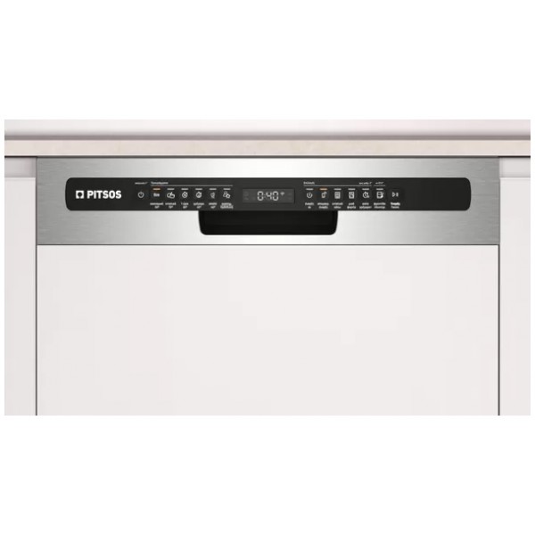 jlf electronics pitsos dif61i00 semi integrated dishwasher with visible front 60 cm stainless steel