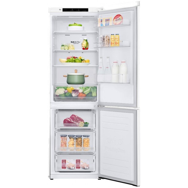 jlf electronics lg gbp31swlzn fridge freezer with smart inverter compressor