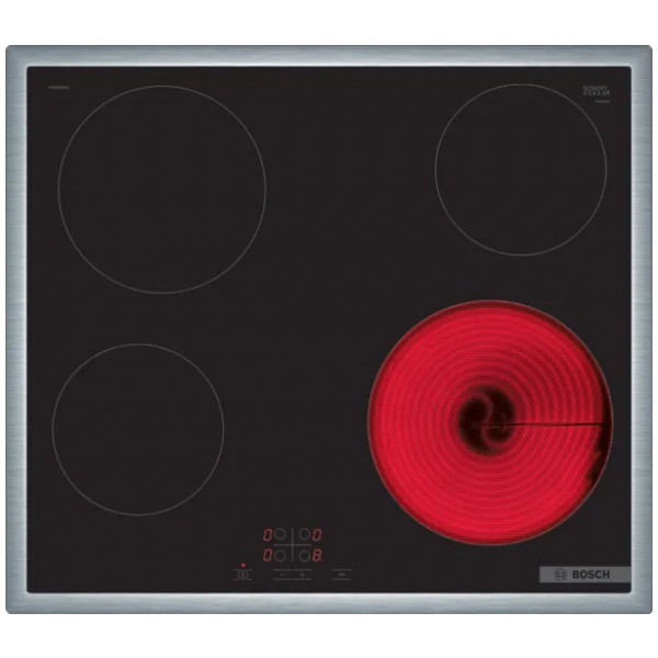 jlf electronics bosch pke645ba2e series 4 electric hobs 60 cm black built in with frame