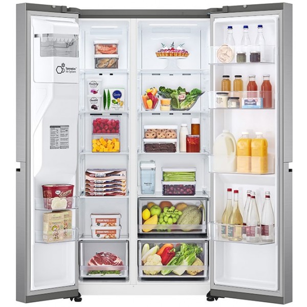 jlf electronics lg gslv51pzxm vertical fridge wardrobe sxs total no frost 1790 x 913 cm