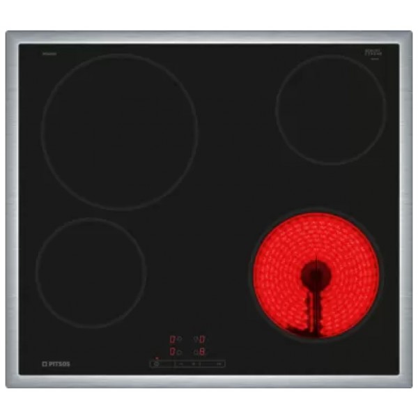 jlf electronics pitsos cre645s06 electric hobs 60 cm black built in with frame