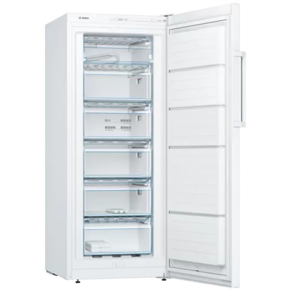 bosch gsv24vwev series 4 single door freezer 146 x 60 cm white
