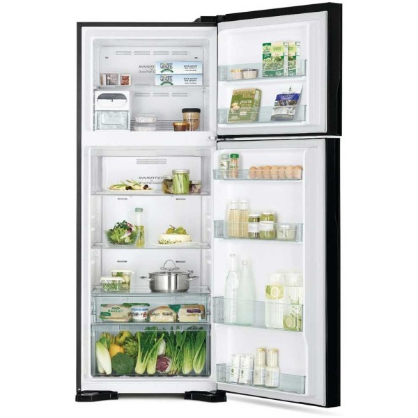 jlf electronics hitachi rv541pru0bsl freestanding fridge freezer 715cm