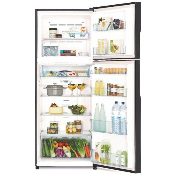 jlf electronics hitachi rvx471pru9bsl freestanding fridge freezer 68cm