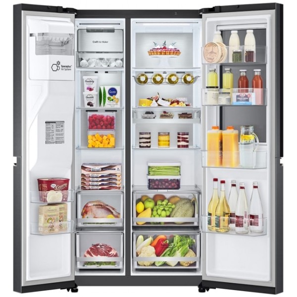 jlf electronics lg gsxv90mcde total no frost upright refrigerator sxs with instaview door in door® 1790 x 913 cm