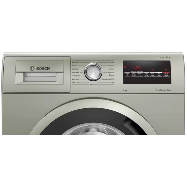 jlf electronics bosch wan282x1gb series 4 freestanding washing machine front loader 8 kg silver inox