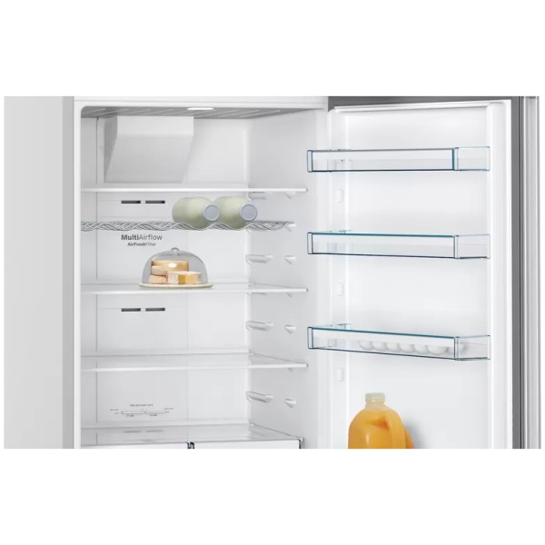 bosch kdn56xleb series 4 freestanding two door refrigerator 193 x 70 cm inox look