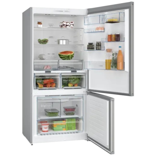 jlf electronics bosch kgn86viea series 4 freestanding fridge freezer 186 x 86 cm inox antifinger