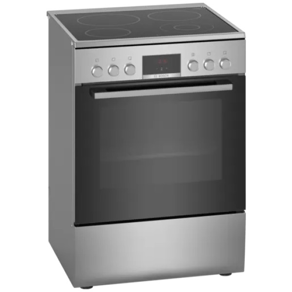 jlf electronics bosch hkr39a150 series 4 freestanding cooker with electric stoves inox
