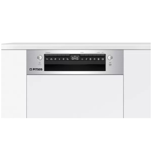 jlf electronics pitsos dis60i00 semi integrated dishwasher with visible front 45 cm stainless steel