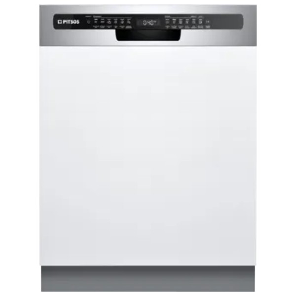 jlf electronics pitsos dif61i30 semi integrated dishwasher with visible front 60 cm stainless steel