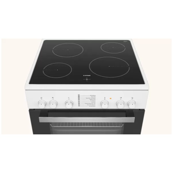 jlf electronics pitsos phc009120 freestanding cooker with electric stoves white