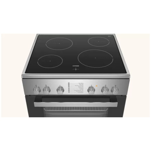 jlf electronics pitsos phc009150 freestanding cooker with electric stoves stainless steel