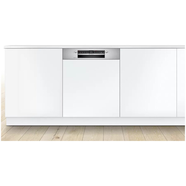 jlf electronics bosch smi4hvs37e series 4 semi integrated dishwasher with visible front 60 cm stainless steel