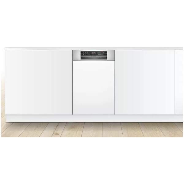 bosch spi6ems23e series 6 semi integrated dishwasher with visible front 45 cm stainless steel
