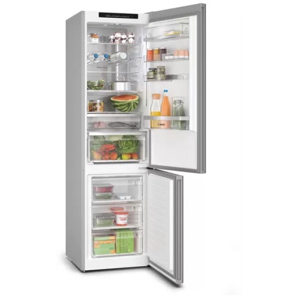 jlf electronics bosch kgn39lbcf series 6 freestanding fridge freezer with glass door 203 x 60 cm black