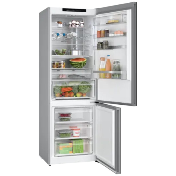 jlf electronics bosch kgn49lbcf series 6 freestanding fridge freezer with glass door 203 x 70 cm black
