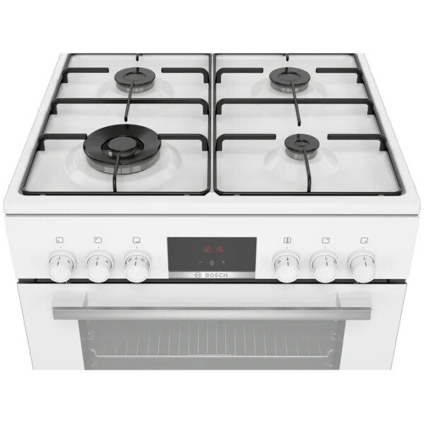 jlf electronics bosch hxr39ih21 series 4 freestanding cooker with gas hobs white