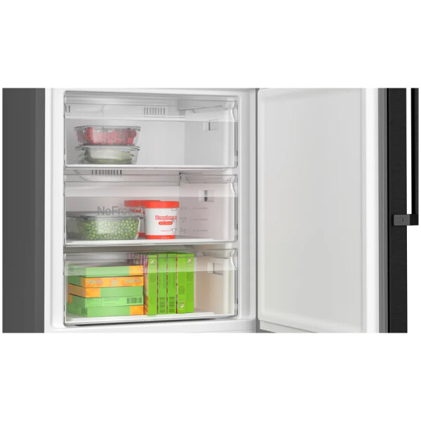 jlf electronics bosch kgn49vxct series 4 free fridge freezer 203 x 70 cm black stainless steel