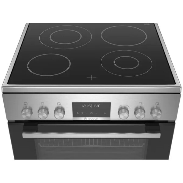 jlf electronics bosch hks79w250 series 6 freestanding cooker with electric stoves inox