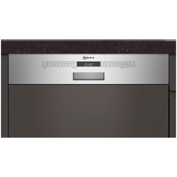 jlf electronics neff s145eas05e no 50 semi integrated dishwasher with stainless steel front 60 cm