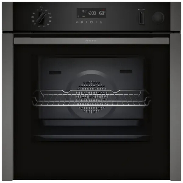 neff b5avm7ag0 n 50 built in oven with additional steam function 60 x 60 cm graphite grey