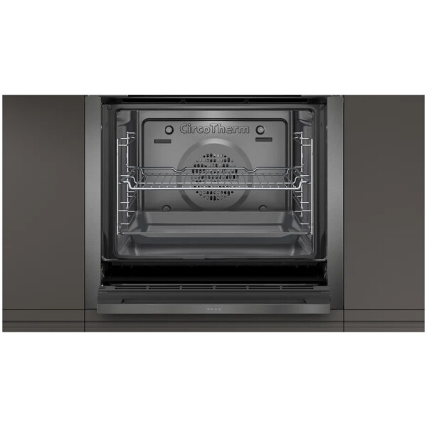 neff b5avm7ag0 n 50 built in oven with additional steam function 60 x 60 cm graphite grey